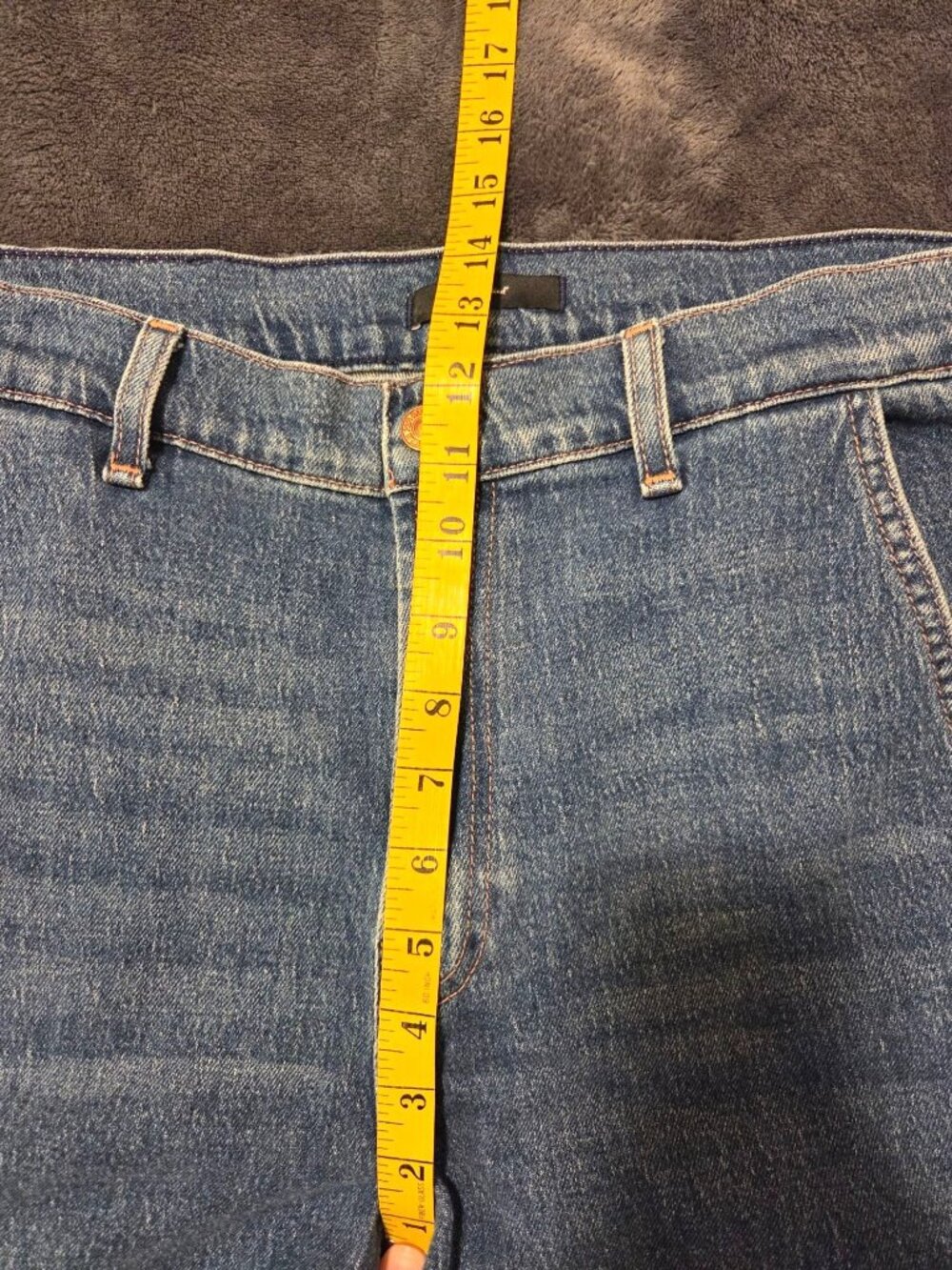 Womens 7 For All Mankind Cargo Logan Blue Bell Denim Jeans Size 31 Retro - Picture 5 of 8